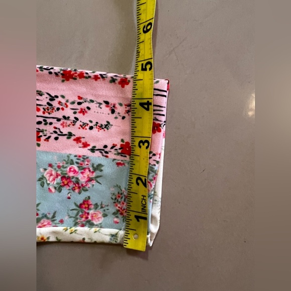 LILY by Firmiana Tunic Top Womens L Large FLORAL PINK Blue POLKA DOT Shirt - Picture 15 of 16